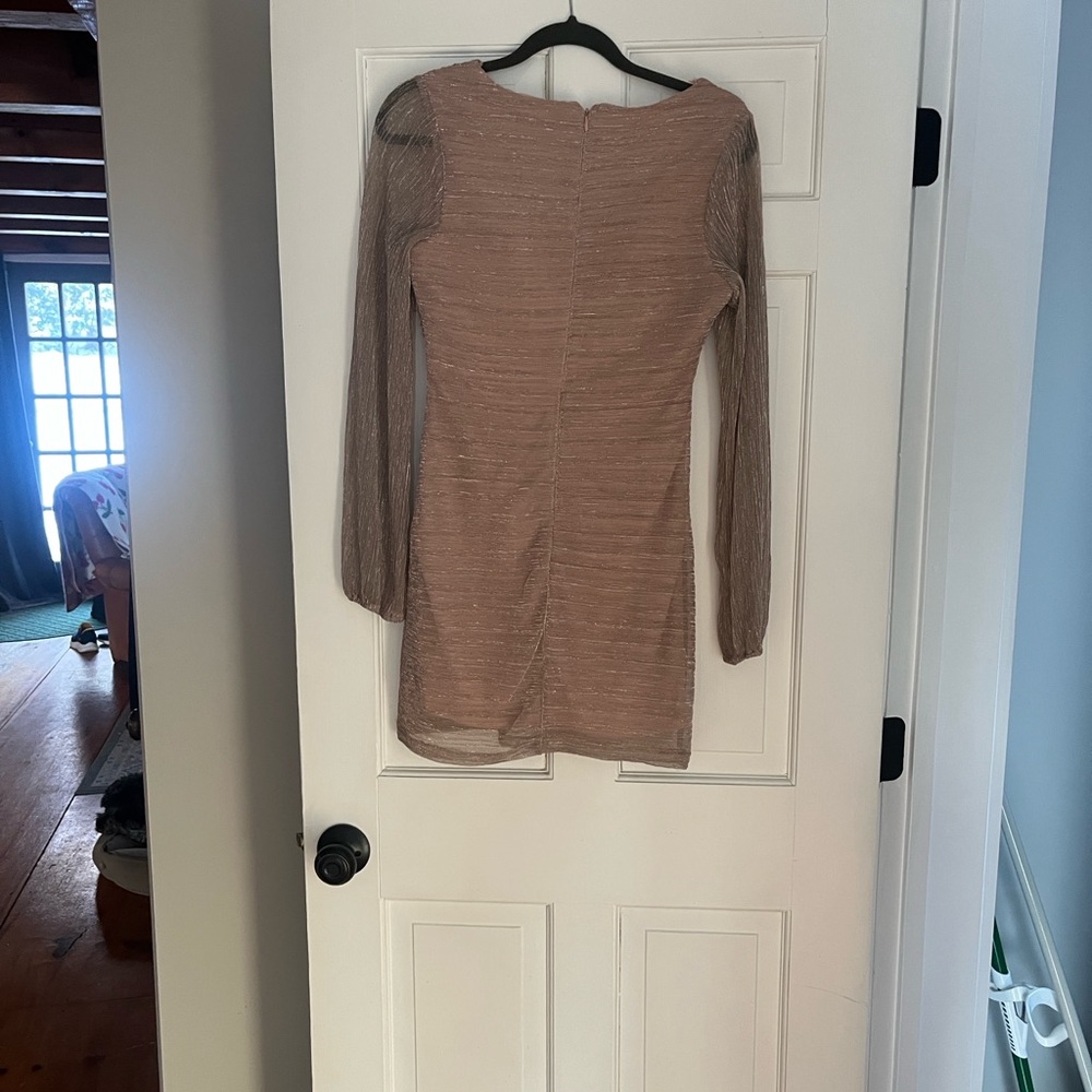 Jump Women's Dress in Shimmery Tan